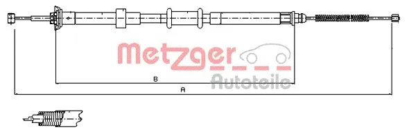 Cable Pull, parking brake (12.0725)