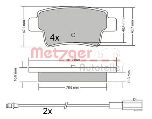 Brake Pad Set, disc brake (1170685)