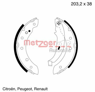Brake Shoe Set (MG 584)