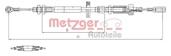 Cable Pull, parking brake (1171.7)