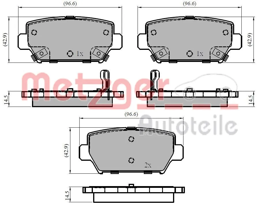 Brake Pad Set, disc brake (1170967)
