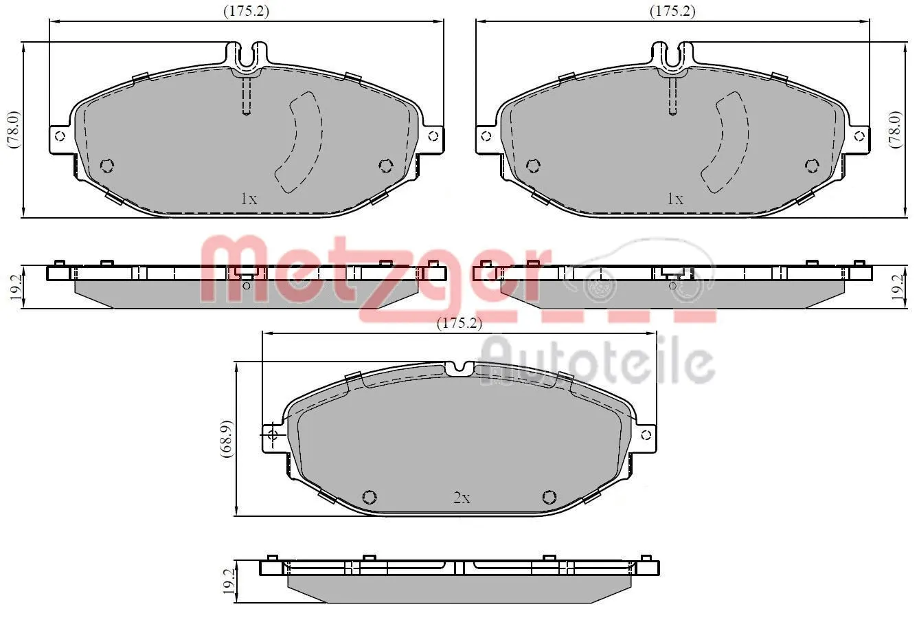 Brake Pad Set, disc brake (1170963)