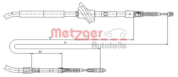 Cable Pull, parking brake (10.7583)