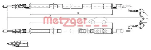 Cable Pull, parking brake (11.5950)