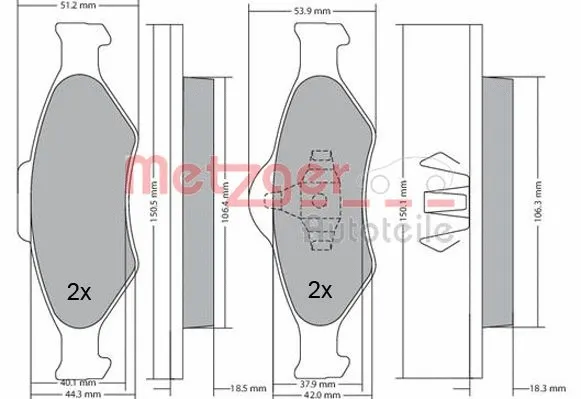 Brake Pad Set, disc brake (1170188)