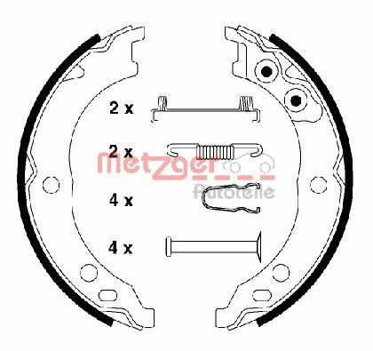 Brake Shoe Set, parking brake