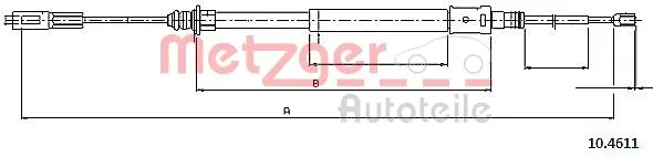 Cable Pull, parking brake (10.4611)