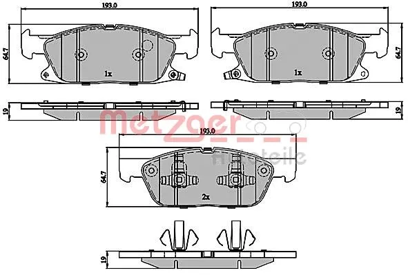 Brake Pad Set, disc brake (1170848)