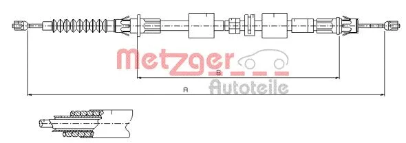 Cable Pull, parking brake (11.5508)