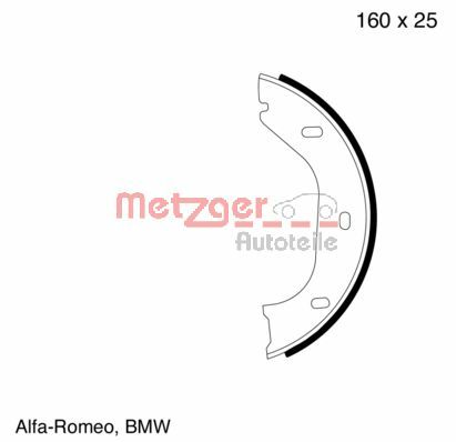 Brake Shoe Set, parking brake (MG 318)