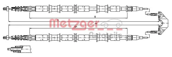 Cable Pull, parking brake (11.5864)