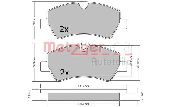 Brake Pad Set, disc brake (1170545)
