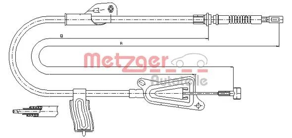 Cable Pull, parking brake (17.0126)