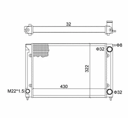 Radiator, engine cooling (359000300410)
