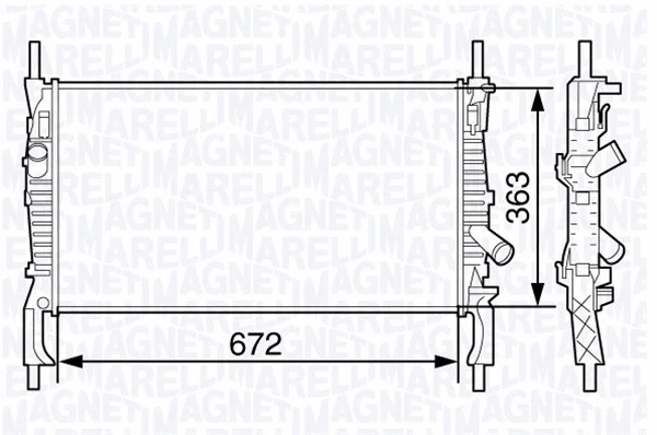 Radiator, engine cooling (350213131800)