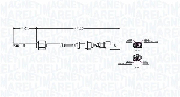 Sensor, exhaust gas temperature