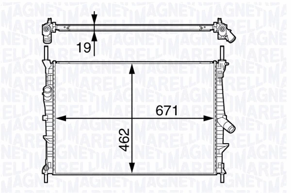 Radiator, engine cooling (350213143600)