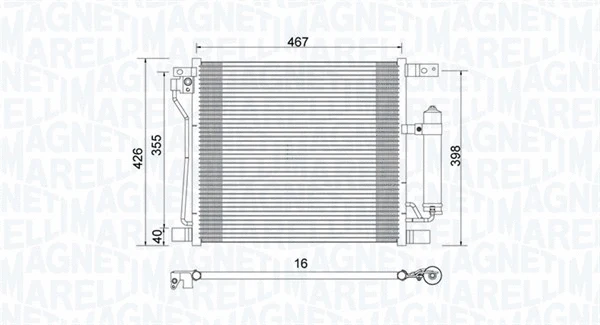 Condenser, air conditioning (350203992000)