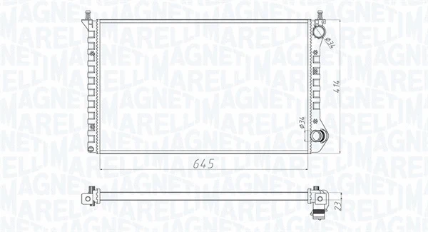 Radiator, engine cooling (350213143800)