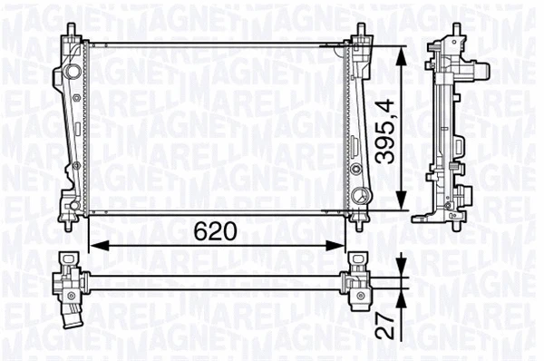 Radiator, engine cooling (350213131200)