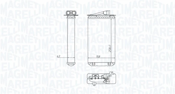 Heat Exchanger, interior heating (350218417000)