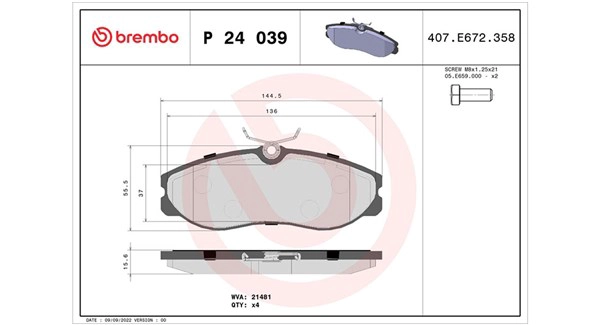 Brake Pad Set, disc brake