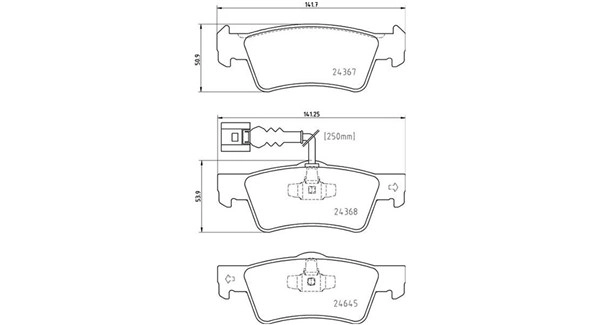 Brake Pad Set, disc brake (363700485163)