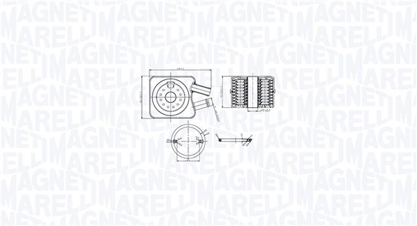 Oil Cooler, engine oil (350300003200)