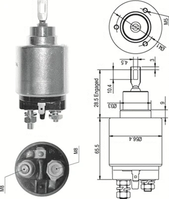 Solenoid Switch, starter (940113050327)