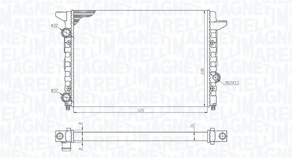 Radiator, engine cooling (350213185400)