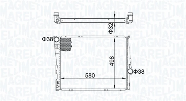 Radiator, engine cooling (350213163600)