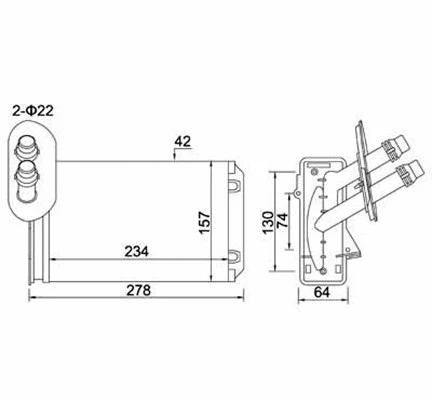 Heat Exchanger, interior heating (359000300060)