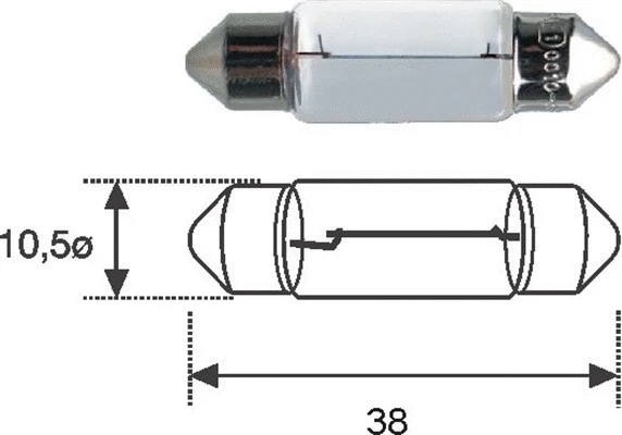 Bulb, licence plate light (009418100000)