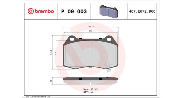 Brake Pad Set, disc brake (363700409003)