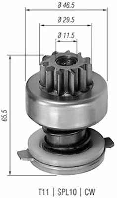 Pinion, starter (940113020109)