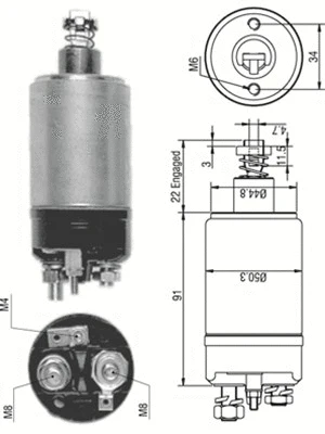 Solenoid Switch, starter (940113050249)