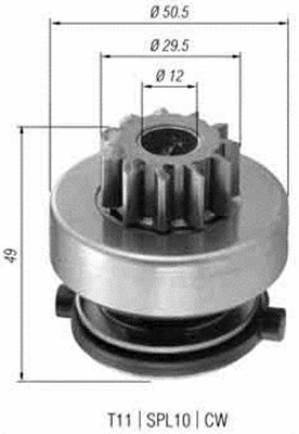 Pinion, starter (940113020366)