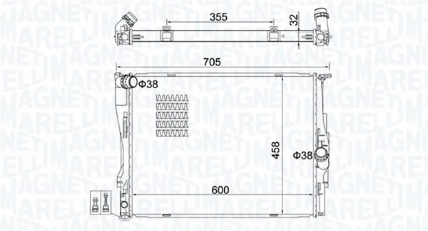 Radiator, engine cooling (350213160700)