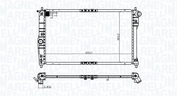 Radiator, engine cooling (350213174900)