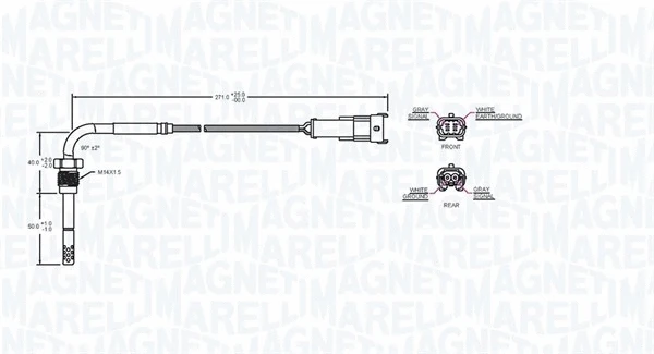 Sensor, exhaust gas temperature