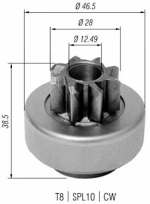 Pinion, starter (940113020345)