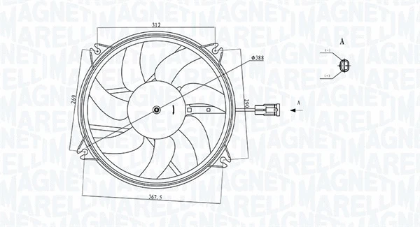 Fan, engine cooling (069422720010)