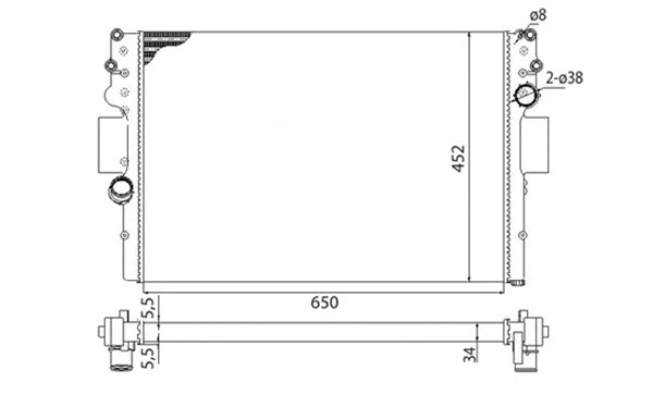 Radiator, engine cooling (350213016003)
