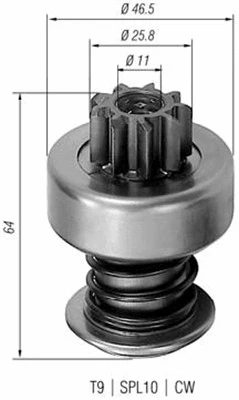 Pinion, starter (940113020072)