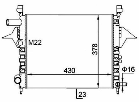 Radiator, engine cooling (359000391790)