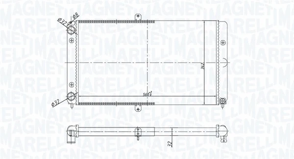 Radiator, engine cooling (350213180700)