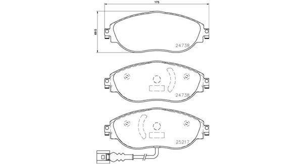 Brake Pad Set, disc brake (363700585144)