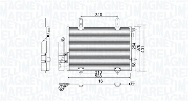 Condenser, air conditioning (350203905000)