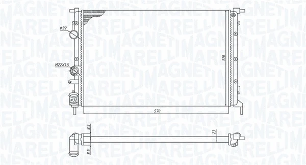 Radiator, engine cooling (350213171700)