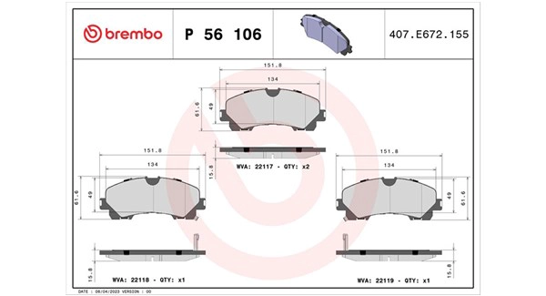 Brake Pad Set, disc brake